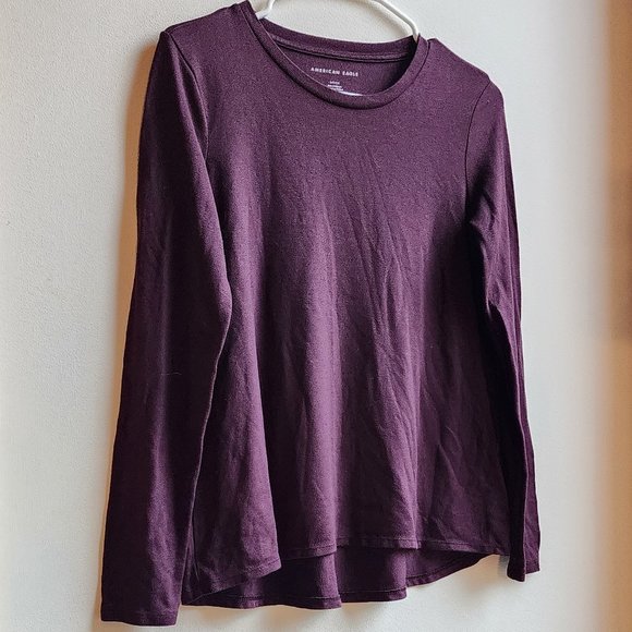 American Eagle Outfitters Deep Purple Long Sleeve Jersey Size Small - Picture 7 of 16